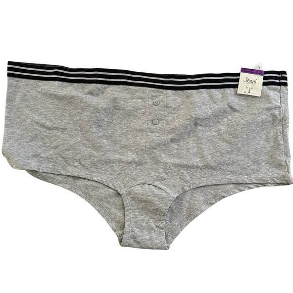 Jenni Intimates Lot 3pcs Hipster Boyshort Cotton Panties Multi - Plus XXL 2X - Picture 3 of 7